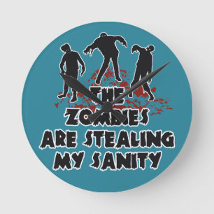 Zombies custom colour wall clock