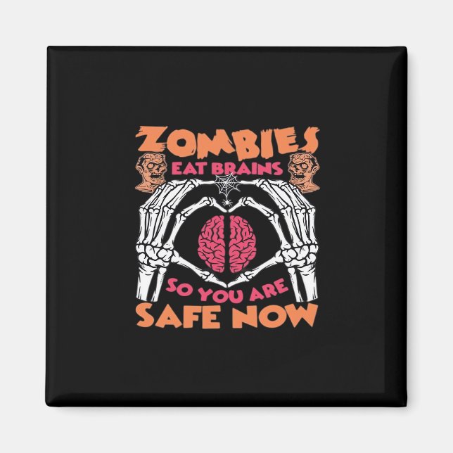 Zombies Eat Brains Classic Magnet (Front)