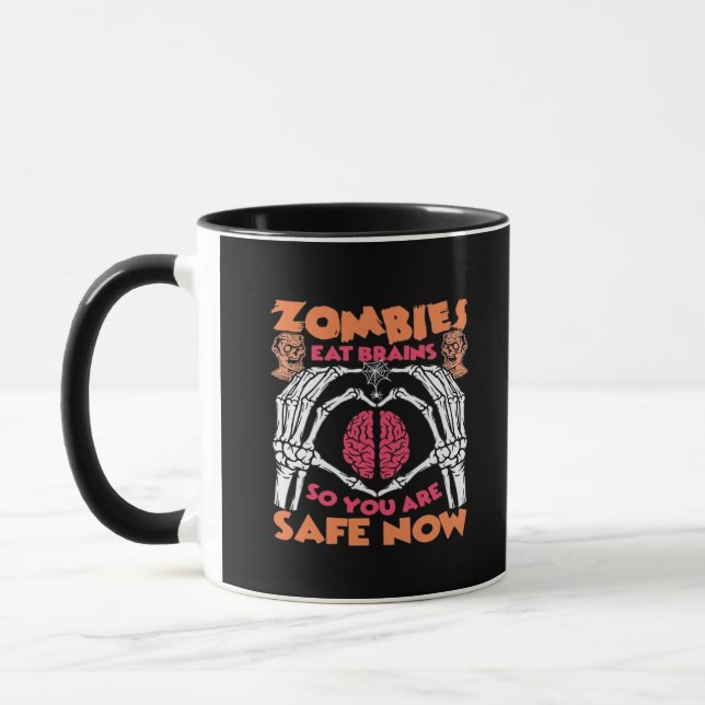 Zombies Eat Brains Classic Mug (Left)