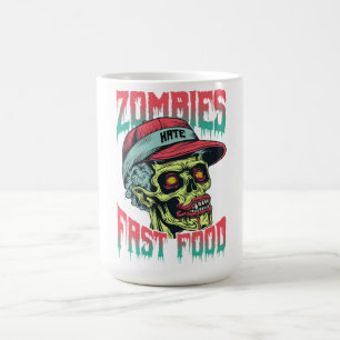 Zombies Fast Food Mug   Funny Horror Coffee Cup
