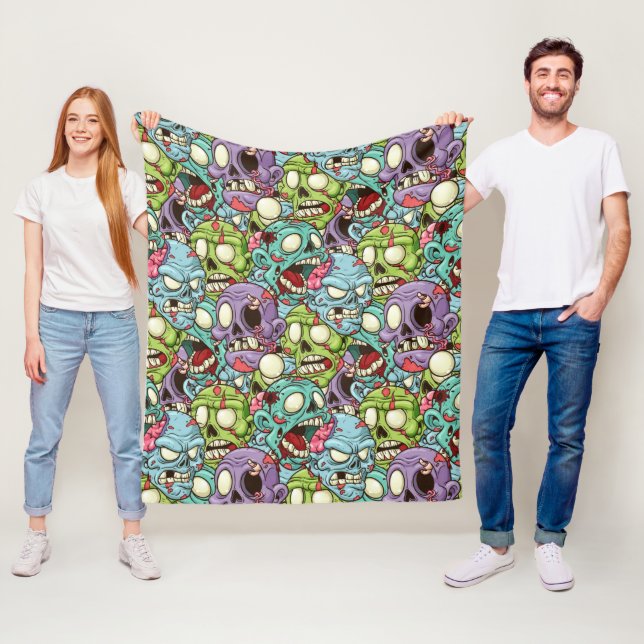 Zombies! Fleece Blanket (In Situ)