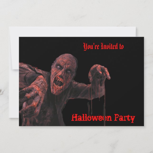 Zombies Halloween Party Invitation (Devant)
