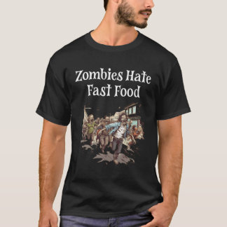 Zombies Hate Fast Food Funny Halloween T-Shirt