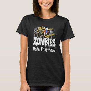 Zombies Hate Fast Food I Halloween Running T-Shirt