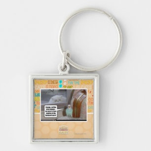 Zombies in the backyard keychain