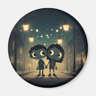 Zombies mignonnes et Éffrayantes en amour - Magnet