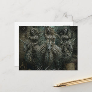 Zombies on a Seahorse Unicorns Postcard