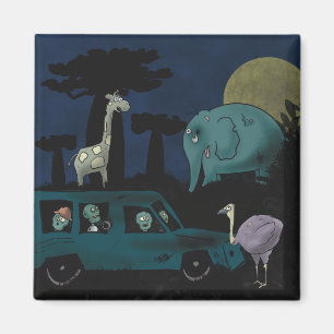 Zombies on Safari Magnet