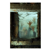 zombies outside a window