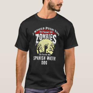 Zombies Spanish Water Dog Spooky Halloween T-Shirt