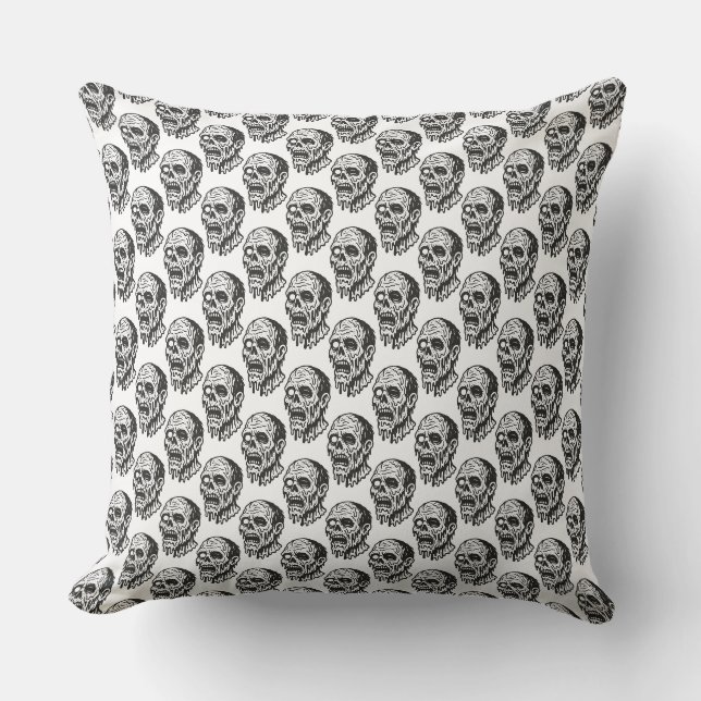 Zombies Throw Pillow (Front)