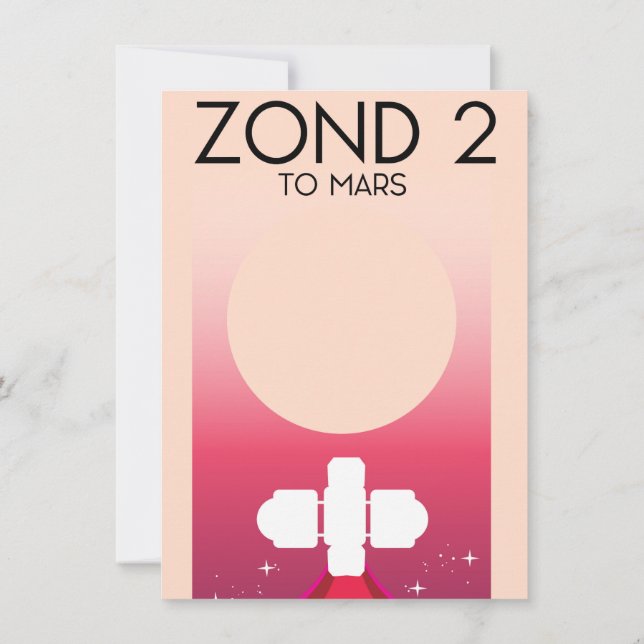 Zond 2 Space Art. Invitation (Back)