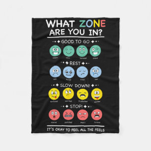 Zone Of Regulation For School Counsellor Mental He Fleece Blanket