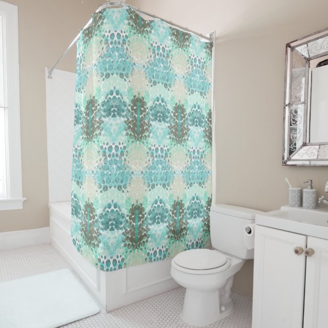 Zones de mer Salle de bain Douche rideau (En situation)