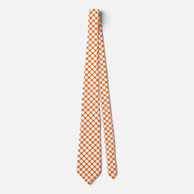 Zones diagonales - Blanc sur Cravate orange (Devant)