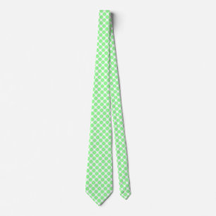 Zones diagonales - Mint vert sur Cravate blanc