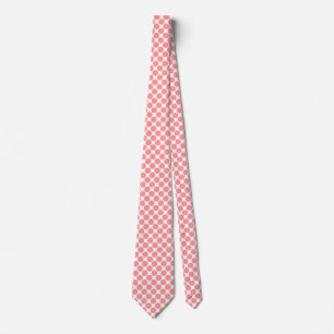 Zones diagonales - Rose doux sur Cravate blanche