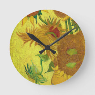 Zonnebloemen (Van Gogh) Round Clock
