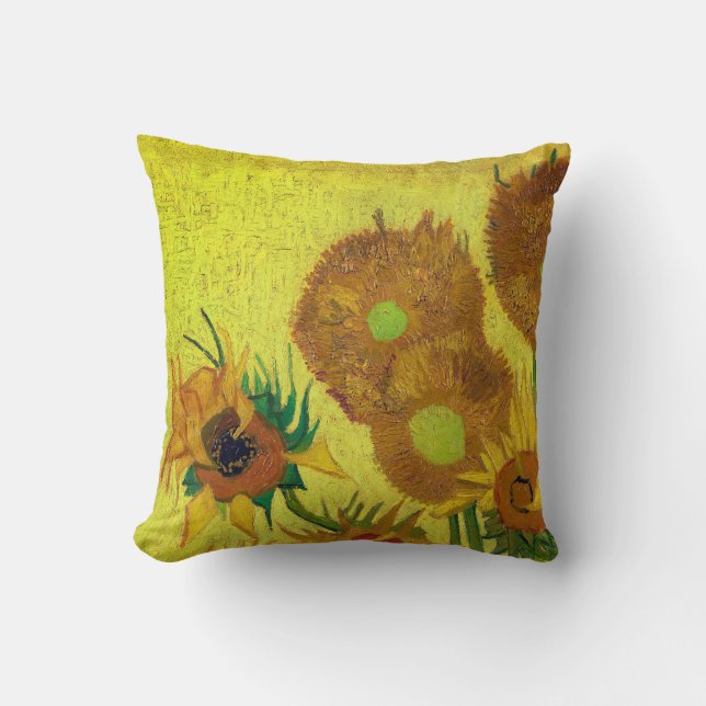 Zonnebloemen (Van Gogh) Throw Pillow (Front)