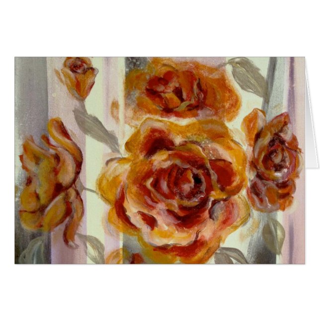 Zonta Yellow Rose Composition Card (Front Horizontal)