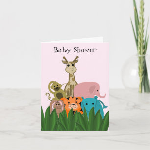 Zoo Animal Baby Shower Invitation