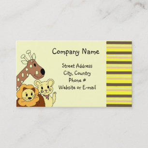 Zoo Animal Business Card