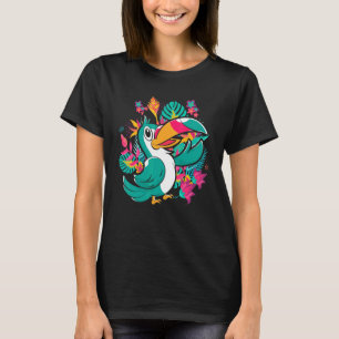 Zoo Animal Exotic Bird Tropical Leaves Wildlife To T-Shirt