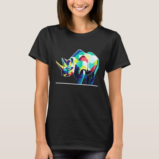 Zoo Animal Pachyderm Rhinoceros Rhino T-Shirt (Front)