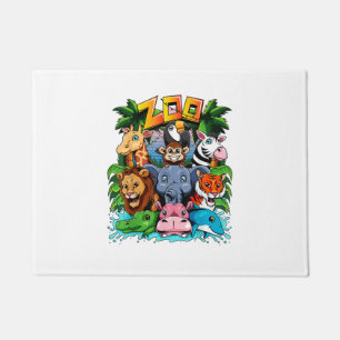 Zoo Animal Shirt Kids Boys Girls Teacher School Fi Doormat
