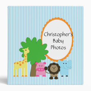 Zoo Animals Baby Boy Photo Binder