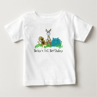 Zoo Animals Baby's 1st Birthday Baby T-Shirt