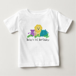 Zoo Animals Baby's 1st Birthday Baby T-Shirt