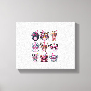 Zoo Animals Birthday Party Wildlife Lovers Boys Gi Canvas Print