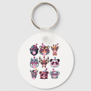 Zoo Animals Birthday Party Wildlife Lovers Boys Gi Keychain