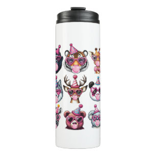 Zoo Animals Birthday Party Wildlife Lovers Boys Gi Thermal Tumbler
