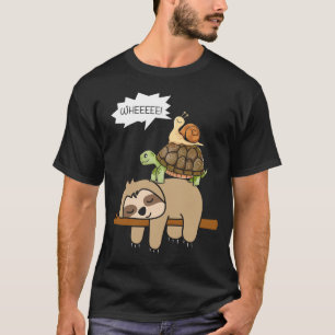 Zoo animals gift snail turtle sloth performance T-Shirt