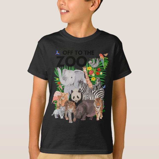 Zoo Animals Safari Party A Day At The Zoo Safari Z T-Shirt (Front)