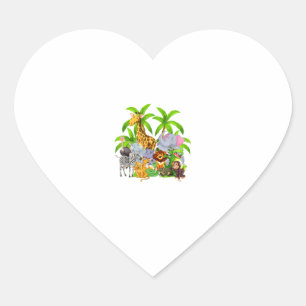 Zoo Animals Safari Wildlife Birthday Party A Day A Heart Sticker
