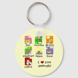 Zoo Animals Tshirts and Gifts Keychain