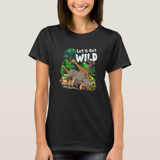 Zoo Animals Wildlife Birthday Party A Day At The Z T-Shirt