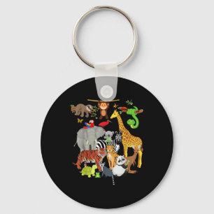 Zoo Animals Wildlife Birthday Party Zoo Day 26 Ani Keychain