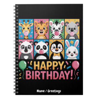 Zoo Animals Wildlife Birthday Party Zoo Day Funny Notebook