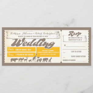 Zoo animaux de la faune billets de faire-part de m