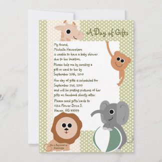 Zoo Animaux Invitation Baby shower