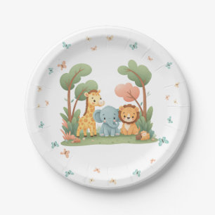Zoo Birthday Party Paper Plate