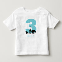 Zoo birthday personalized teal