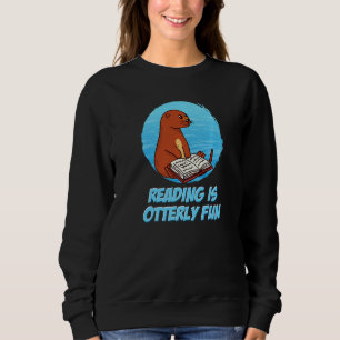 Zoo Book Animal Bookworm Sea Otter Reading Sweatshirt
