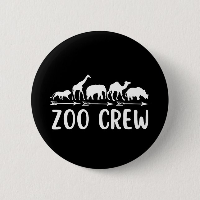 Zoo Crew 2 Inch Round Button (Front)
