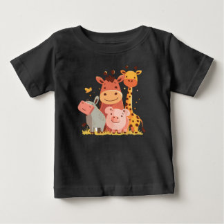 Zoo Crew Cuddles – Adorable Animal Parade Baby T-Shirt