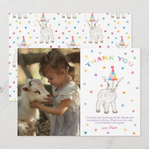 Zoo de mouture de chèvre Anniversaire Merci de fêt